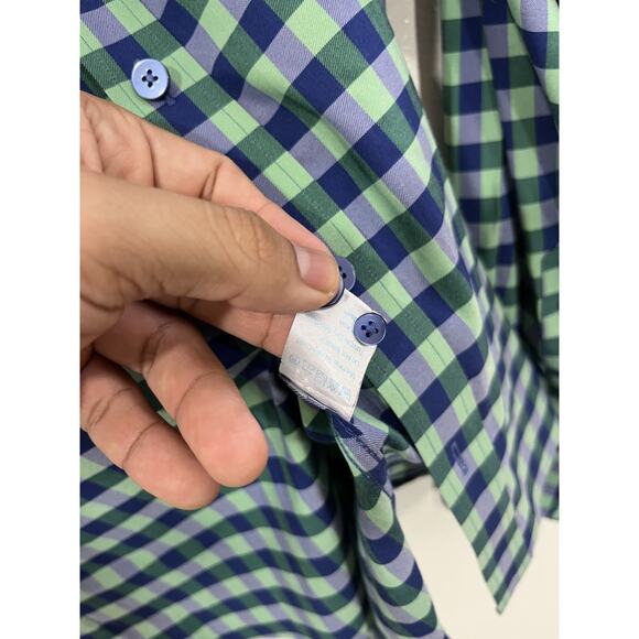 Twillory Performance 16 34/35 Check Plaid Casual Stretch Office Tailored Preppy - Picture 6 of 12